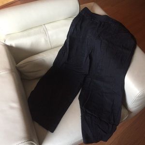 Topshop navy blue pleated culottes